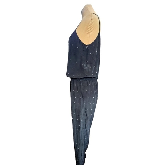 CLUB MONACO Lana hand beaded pearled silk jumpsuit with spaghetti straps size 00 - Picture 10 of 14